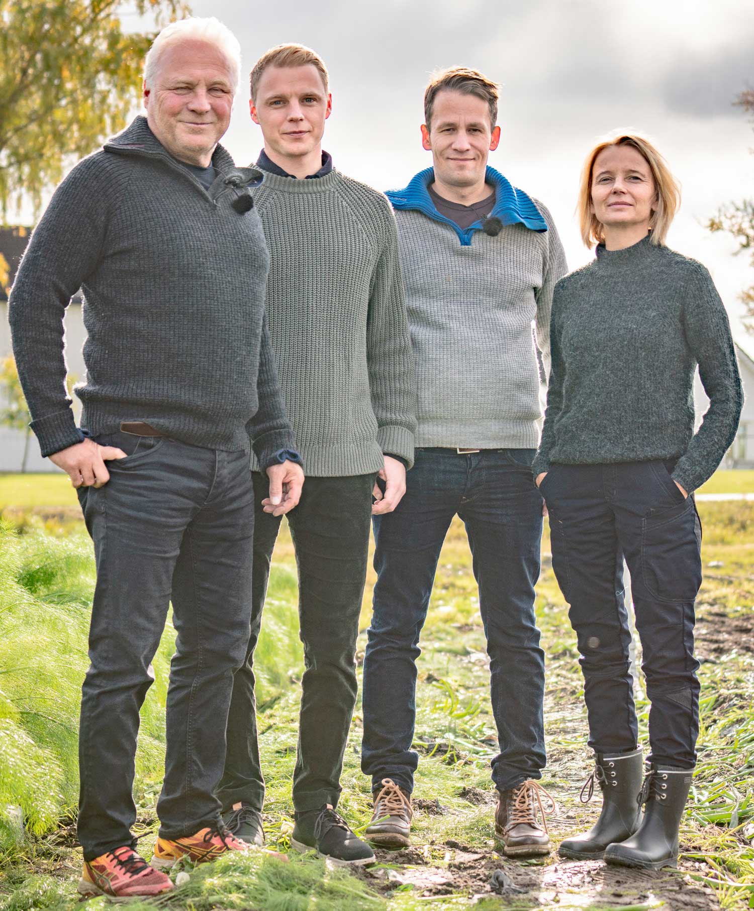 Gjengen bak vegetarkonseptet Grønne Folk: Jonas Viken, Jørgen Viken, Bjørnar Buserud og Ragnhild Eggen Viken